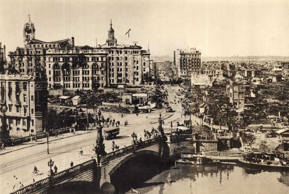 Nihonbashi nach dem Beben.