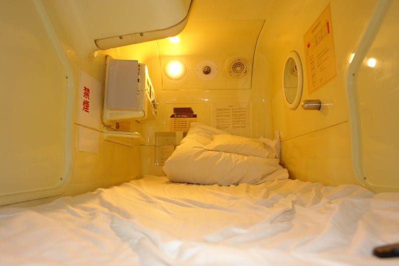 Ein beengtes Leben: Das Innere eines Kapselhotels.