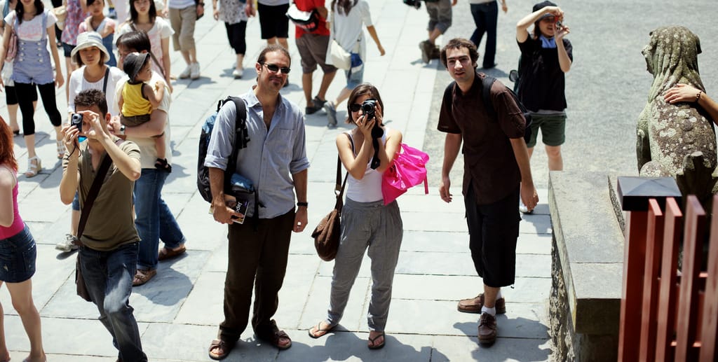 Touristen in Kamakura.