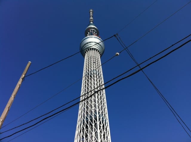 Schneegefahr vom Sky Tree