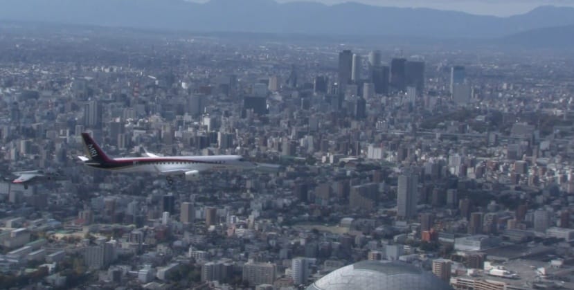 Ein Passagierflugzeug made in Japan