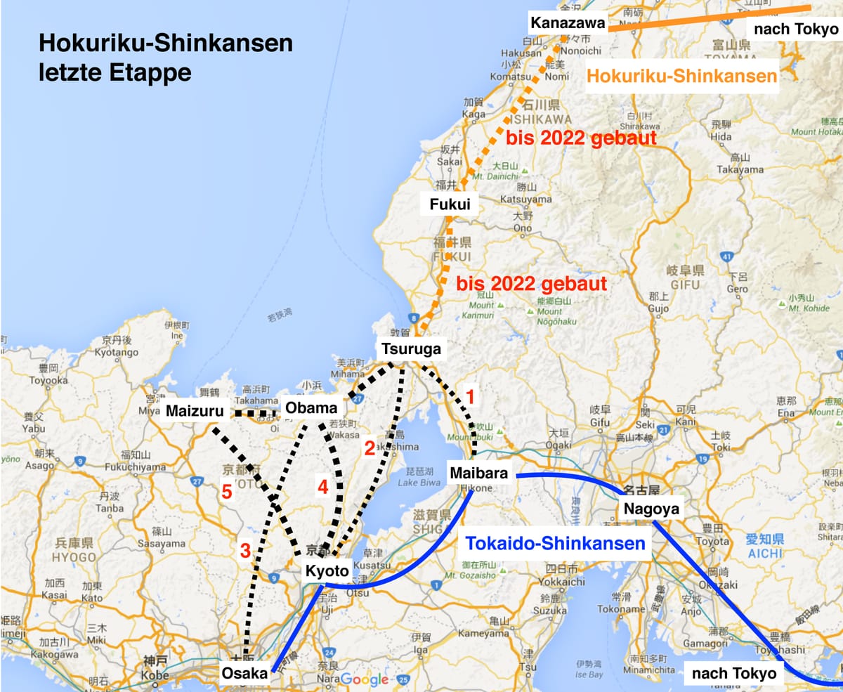 Die nächste Shinkansen-Strecke