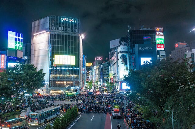 Shibuyas Halloween-Fussgängerzone