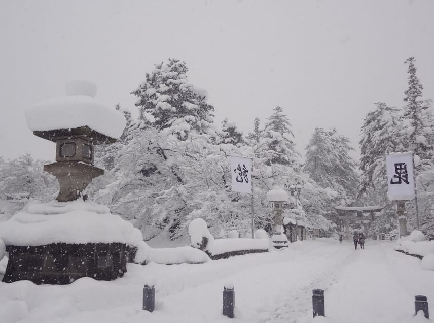 Wintereinbruch in Japan