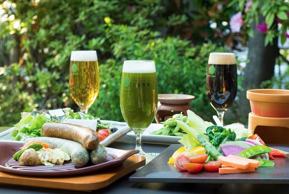 Der Matcha-Biergarten von Tokio