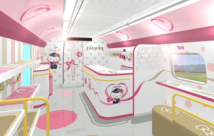 Ein Einblick in den  «Hello Kitty»-Shinkansen