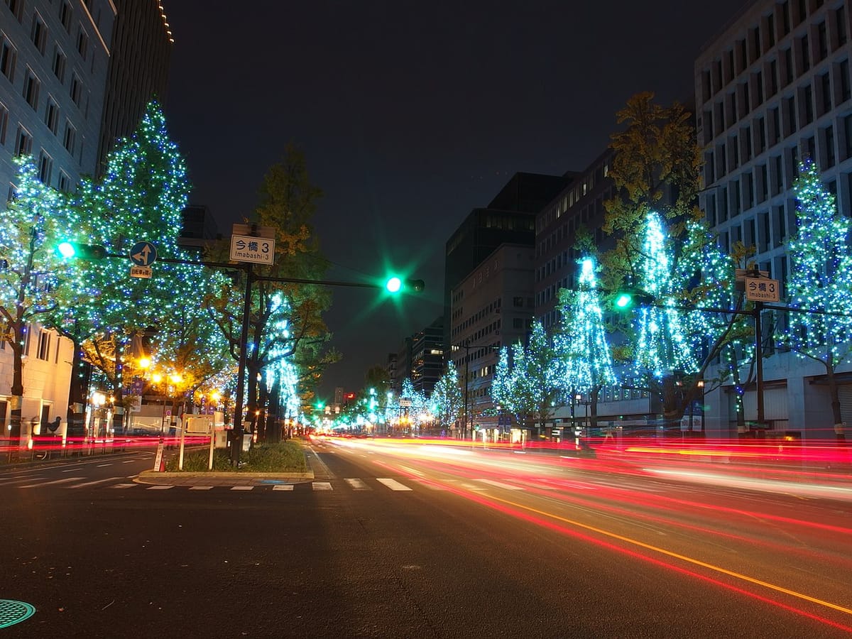 Osaka testet die Fussgänger- und Fahrrad-Avenue