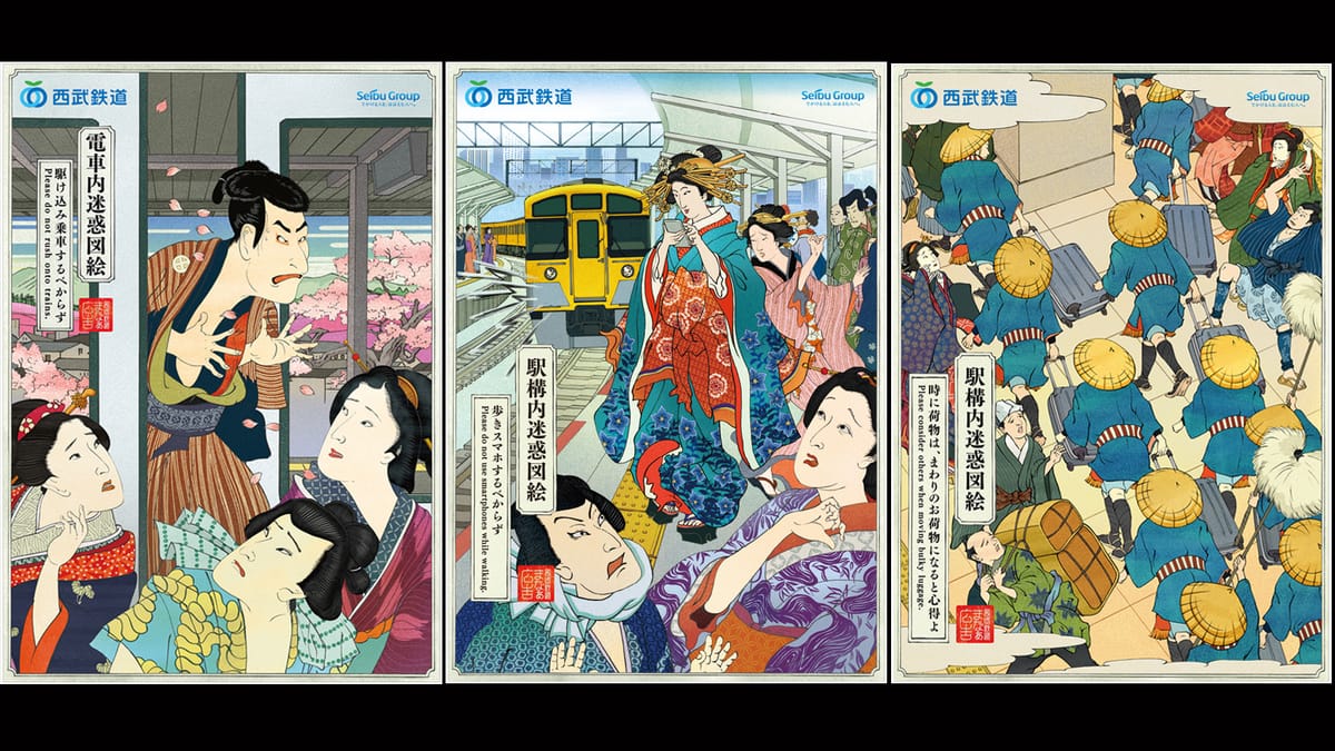 Mit Ukiyoe Japans Zugregeln verstehen