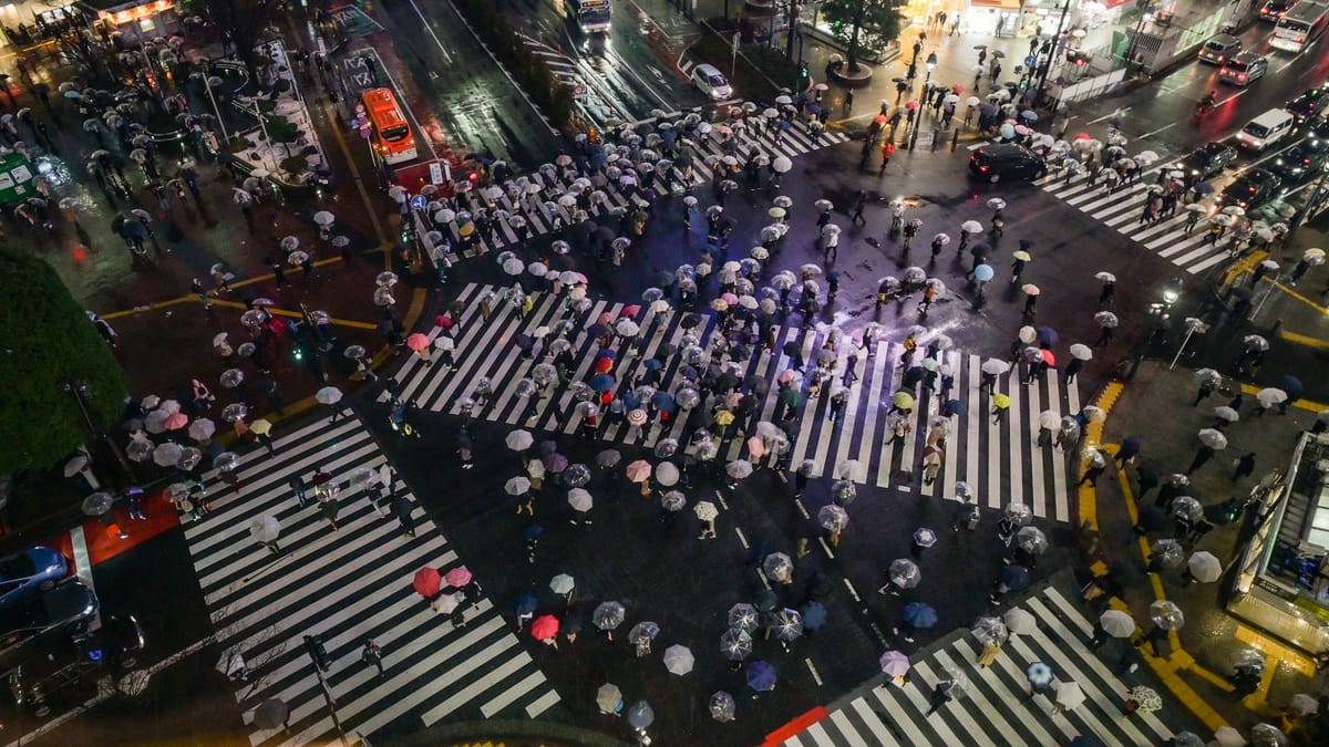 Regenschirm-Sharing in Tokio