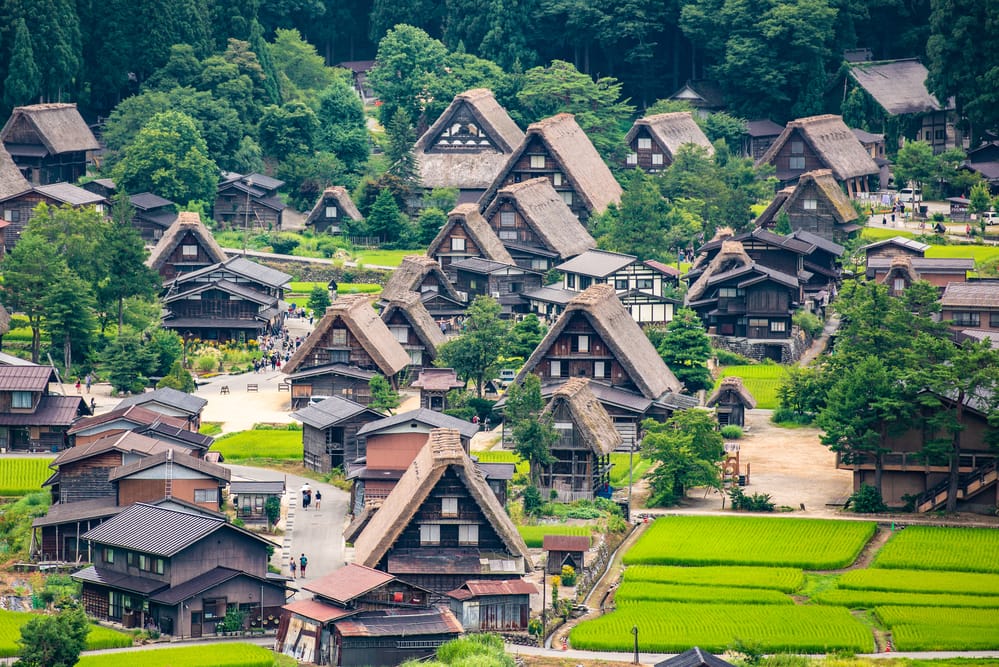 Shirakawago ohne Touristen