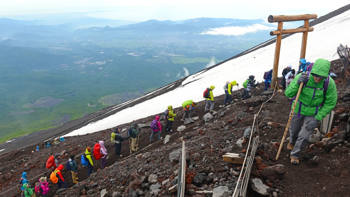 Übertourismus auf dem Fuji