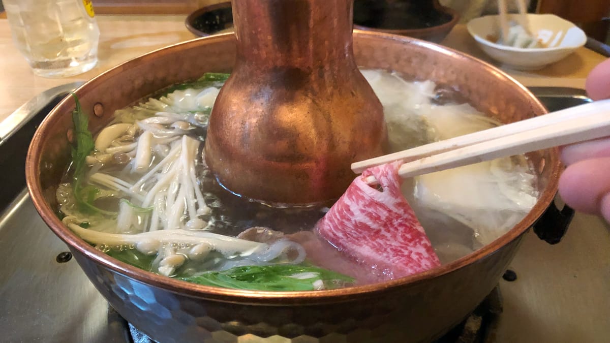 Shabu-Shabu mit Yonezawa-Rindfleisch