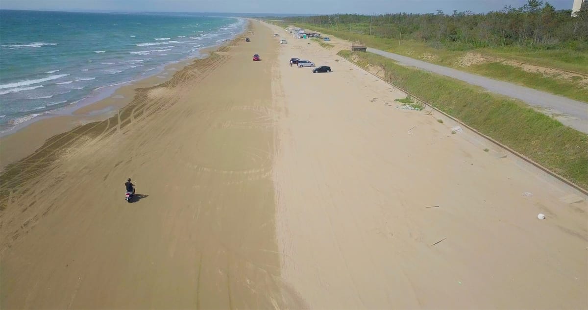 Die Strand-Autostrasse in Japan