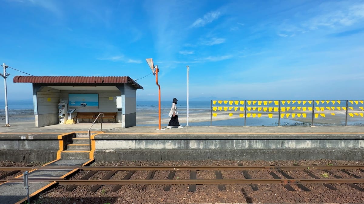 Omisaki: Der Bahnhof am Meer