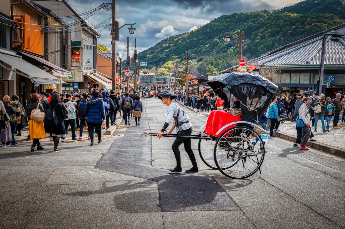 Besucherstau: Eine Informationskarte für Kyoto