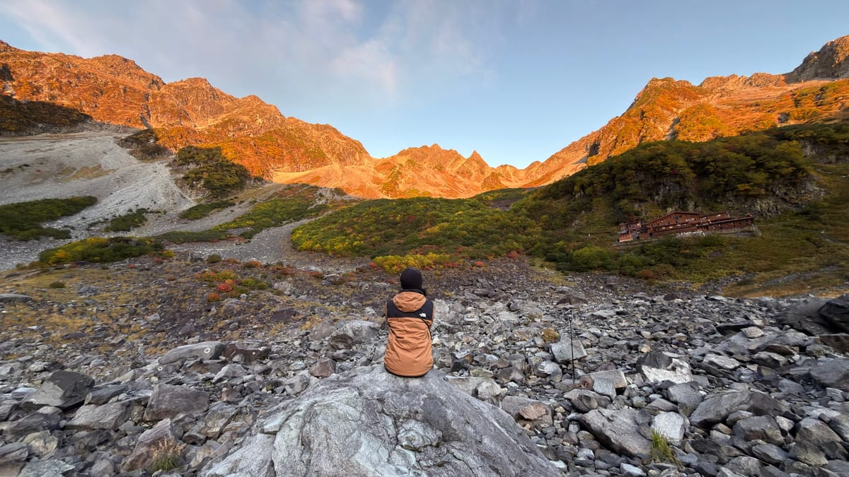 Morgenrot in Japans Alpen