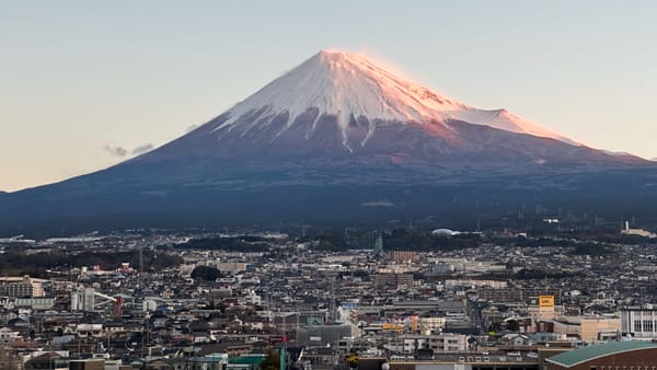 Der Fuji in den Morgenstunden.