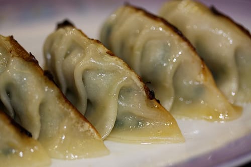 Hauptsache billig: Gyoza.