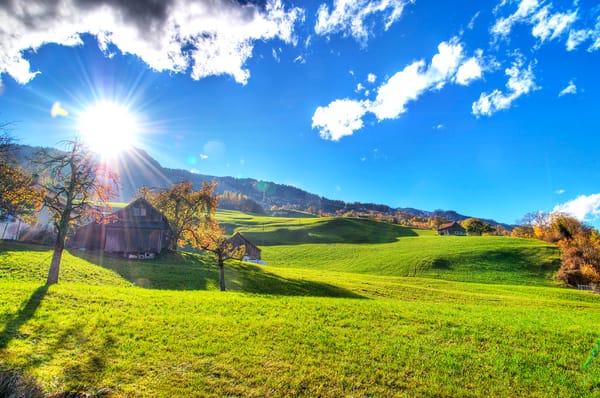 Landschaft beim Walensee, Schweiz.