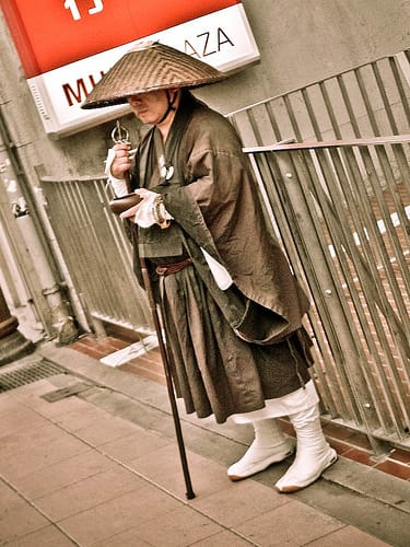 Im Blickpunkt: Ein buddhistischer Mönch in Japan.