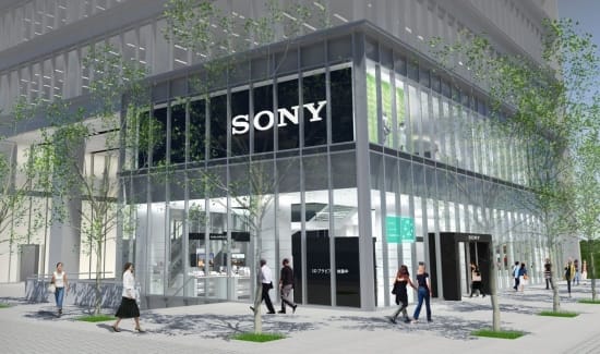 Das geplante Flaggschiffgeschäft von Sony in einer Visualisirung.