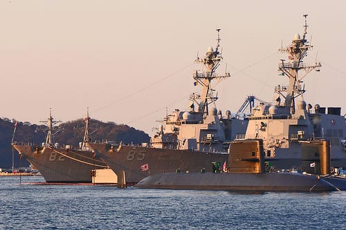 Demnächst in Dschibuti? Schiffe der japanischen Marine im Hafen von Yokosuka.