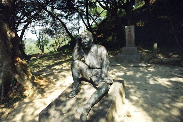 Eine Statue von Yoichi Hatta in Taiwan.