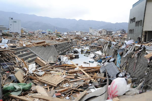 Was der Tsunami übrig liess: Die zerstörte Stadt Ofunato.