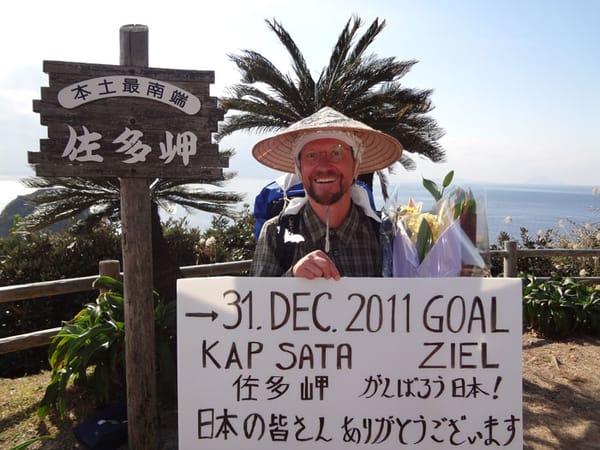 Am Ziel der Träume: Nach 2900 Kilometer bin ich am Kapa Sata angekommen.