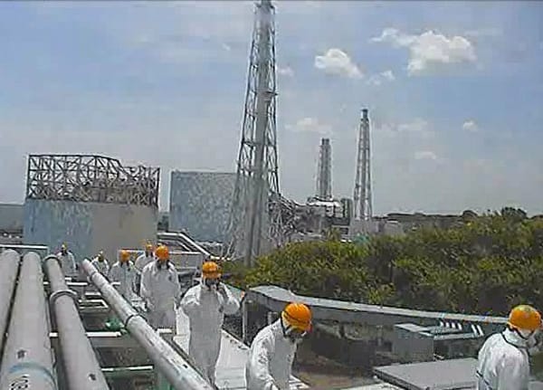 Live-Kamera mit Sicht auf das AKW Fukushima 1.