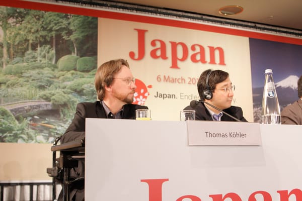 Thomas Köhler an der Pressekonferenz in Berlin.