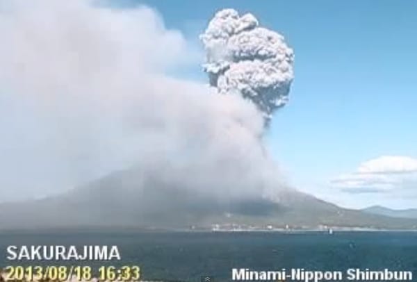 Der Sakurajima aus sicherer Distanz.