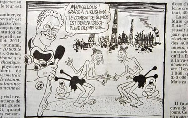 Die Karikatur in Le canard enchaîné.