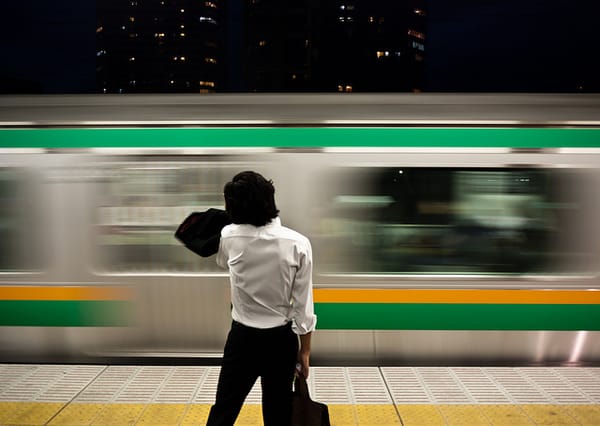 Ein Salaryman in Tokio.