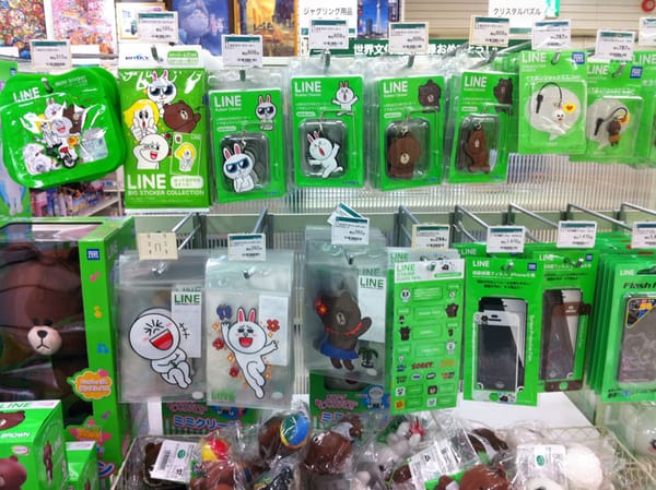 Mehr als eine App: LINE als Merchandising in Japan.