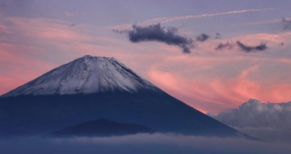 Erster Schnee auf dem Fuji