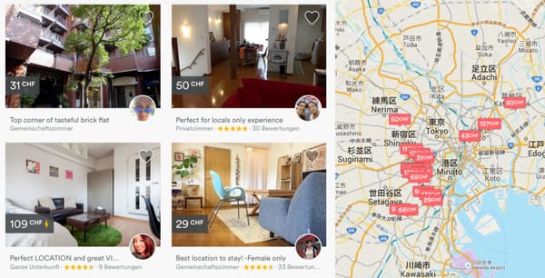 Eine Wohnung in Tokio: Auf dem Mitwohnportal Airbnb.