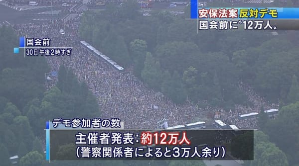 Die Demonstration vor dem Parlament.