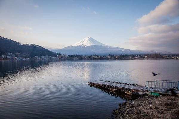 Sicht auf den Fuji in der Präfektur Yamanashi.