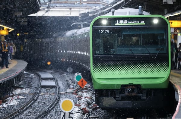 Schnee im Tokioter Herbst