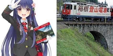 Schweizer Bergbahn im Manga-Stil