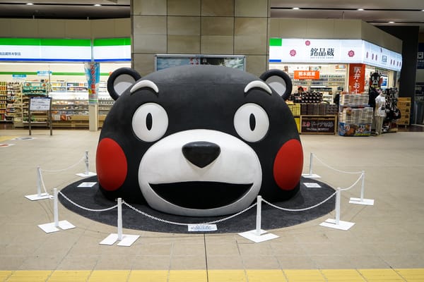 Kumamon ist überall präsent in Kumamoto.