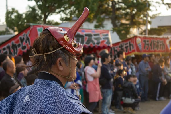 An einem Fest in Japan.