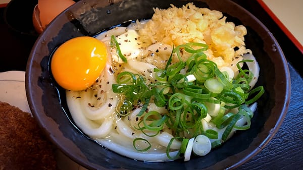 «Udon-Carbonara» in Takamatsu