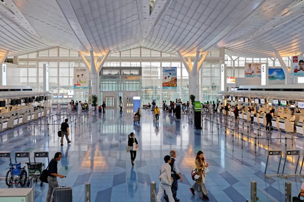 Im Internationalen Terminal von Haneda.