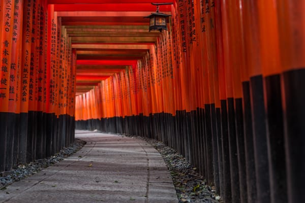 Der Fushimi-Inari-Schrein in Kyoto.