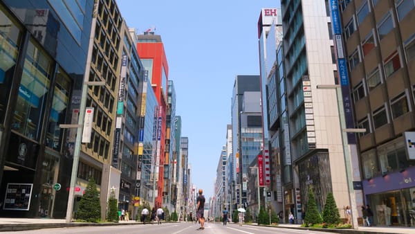 Ginza im Sommer.