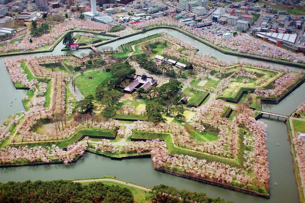 Die Festung Goryokaku in Hakodate. Szene aus &quot;Japan von oben&quot;