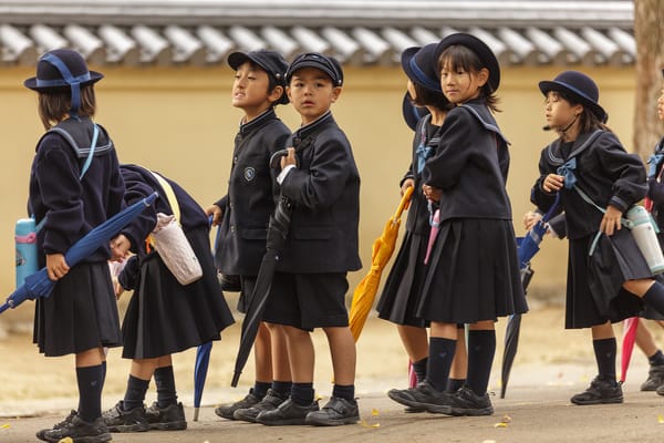 Grundschüler in Japan.