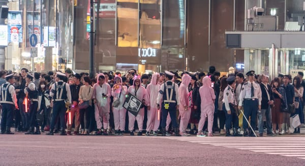 Halloween in Shibuya.